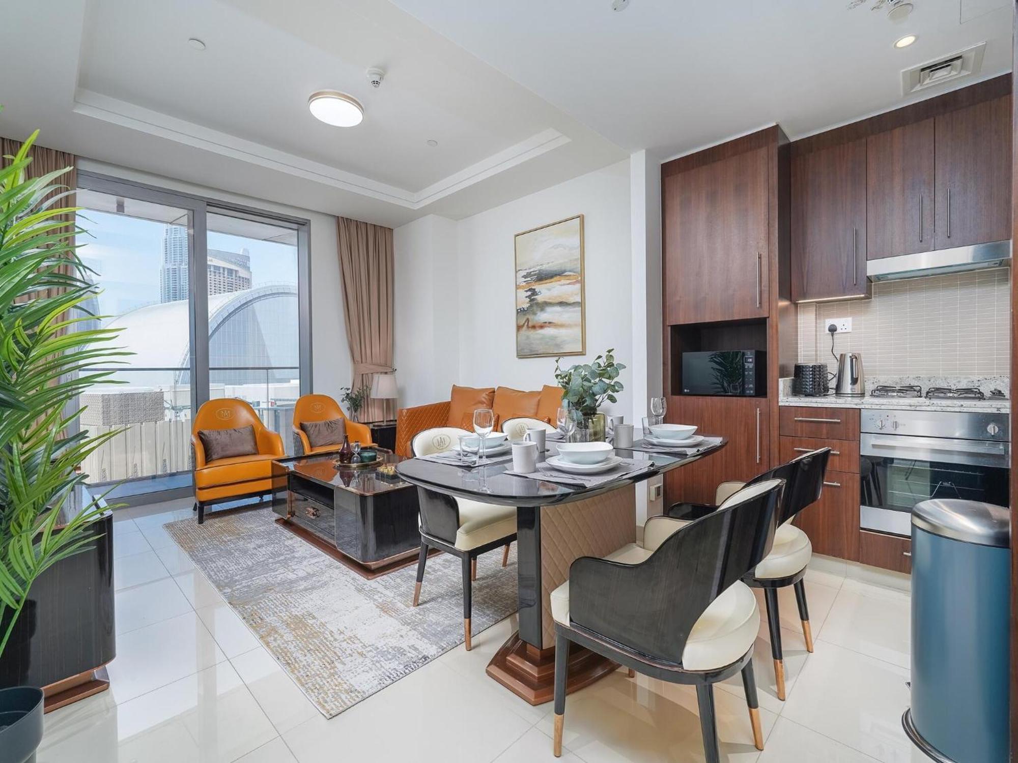 Luxurious Stylish Apartments Across Dubai Mall Burj Khalifa City Views Dış mekan fotoğraf
