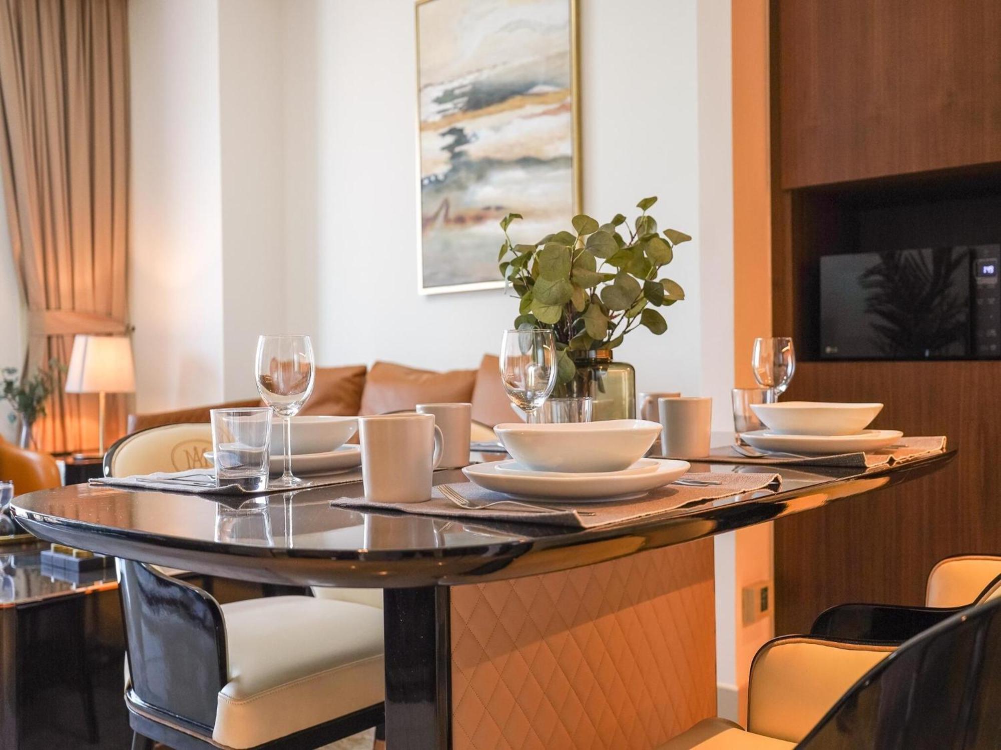 Luxurious Stylish Apartments Across Dubai Mall Burj Khalifa City Views Dış mekan fotoğraf